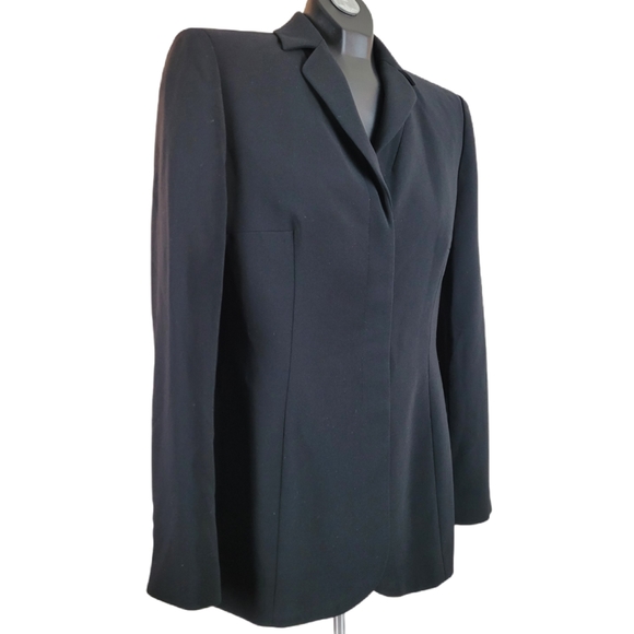 ANN TAYLOR Black Buttoned Suit BlazerJacket Size 2 - Picture 3 of 6